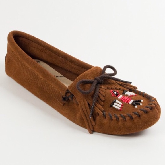 Minnetonka Shoes - Minnetonka Thunderbird moccasin, brown, 8